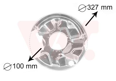 VAN WEZEL Dubļu sargs, Bremžu disks 3024374